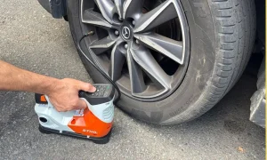 A lineup of portable tire inflators and cordless air compressors for automotive emergency preparedness