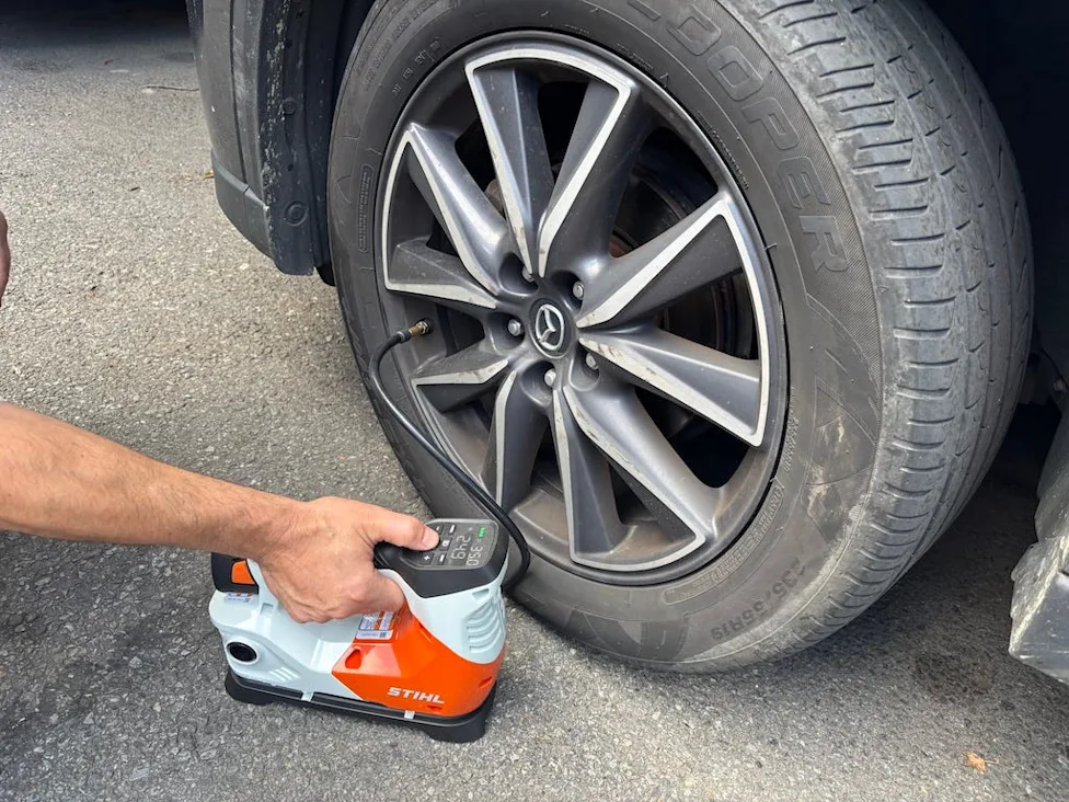 A lineup of portable tire inflators and cordless air compressors for automotive emergency preparedness