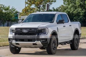 Prototype of the new Ford Ranger Tremor undergoing off-road testing in Michigan