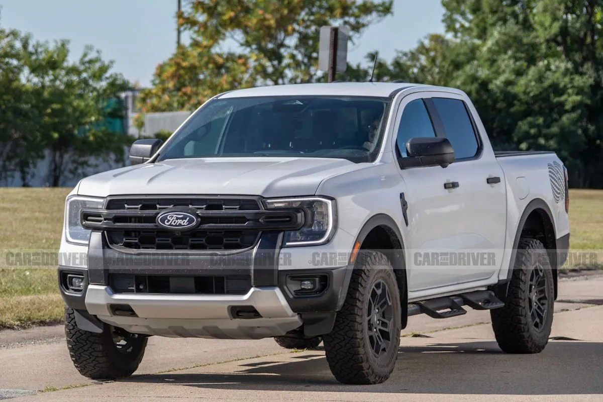 Prototype of the new Ford Ranger Tremor undergoing off-road testing in Michigan