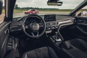 The monochromatic interior cabin of the 2024 Acura Integra Type S