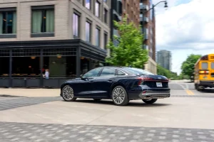 Exterior view of the redesigned 2026 Audi A6 Quattro luxury sedan