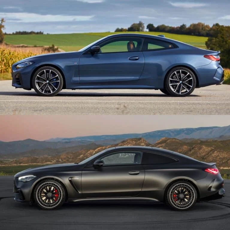 Mercedes-AMG CLE 53 vs. BMW 4 Series Coupe: Photo Comparison