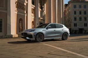 The 2027 Maserati Grecale front view showing updated exterior design