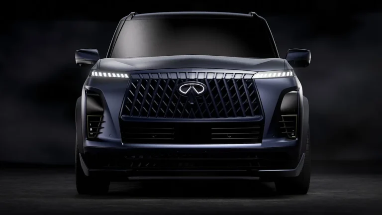 The concept design of the high-performance Infiniti QX80 Track Spec showcasing aggressive styling