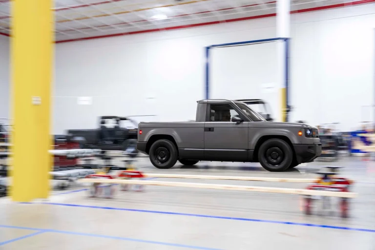 The upcoming Slate electric pickup truck concept with customizable bed