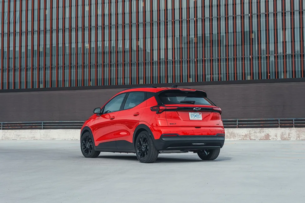 2027 Chevrolet Bolt EV driving on open road