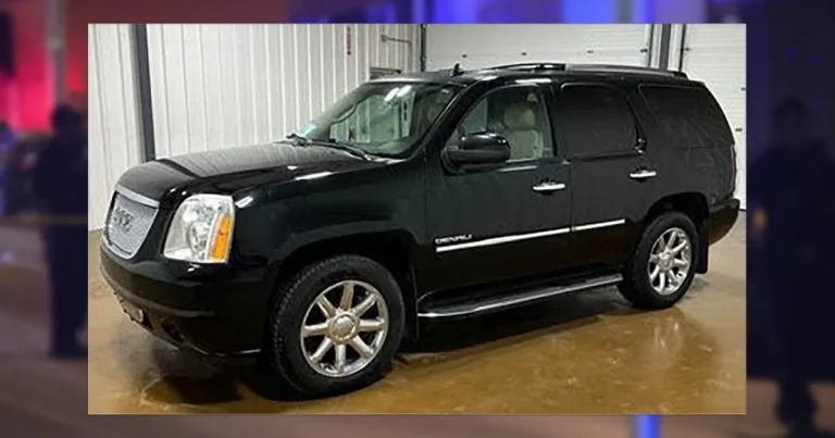 A black GMC Yukon SUV similar to the vehicle wanted in connection with the fatal hit-and-run in Milwaukee.