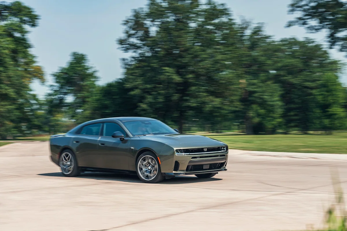 Exterior view of the 2026 Dodge Charger Sixpack RT showing classic muscle car lines