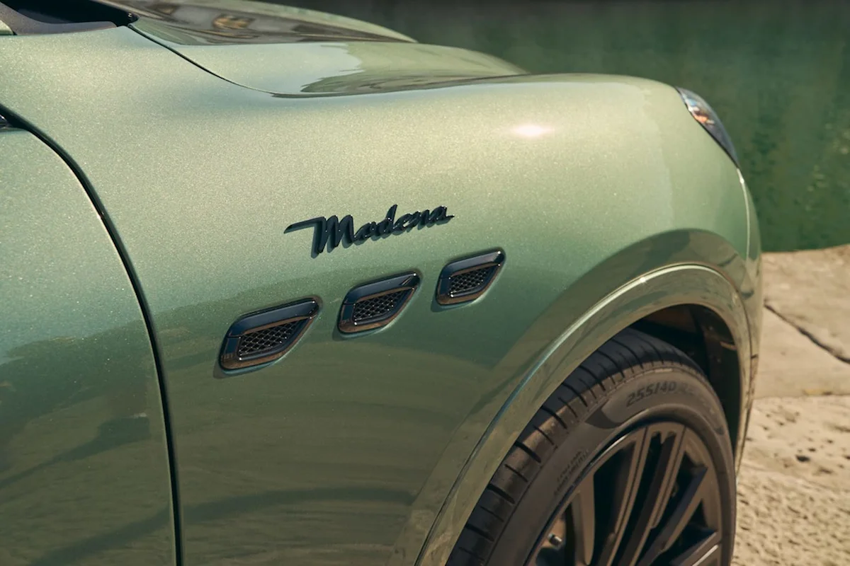 Front and side exterior view of the 2027 Maserati Grecale Modena