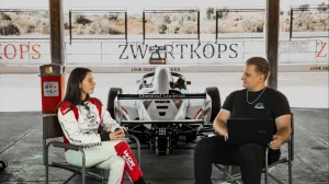 Gianna Pascoal preparing for a single-seater race session
