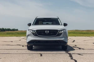 Interior and exterior view of the 2026 Mazda CX-5 Premium Plus compact SUV