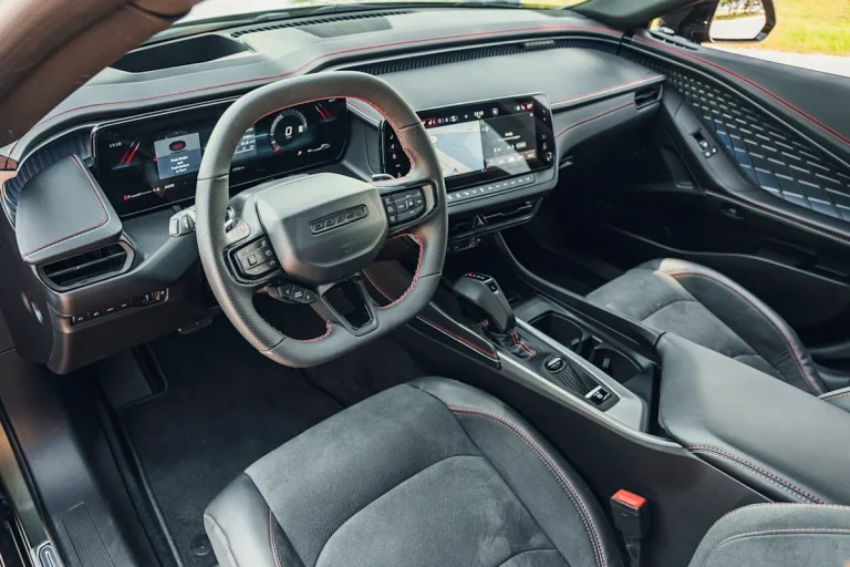 Interior dashboard and steering wheel of the 2026 Dodge Charger Sixpack RT