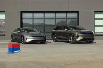 Lucid Gravity SUV and Lucid Air Sedan highlighting award-winning electric vehicle design