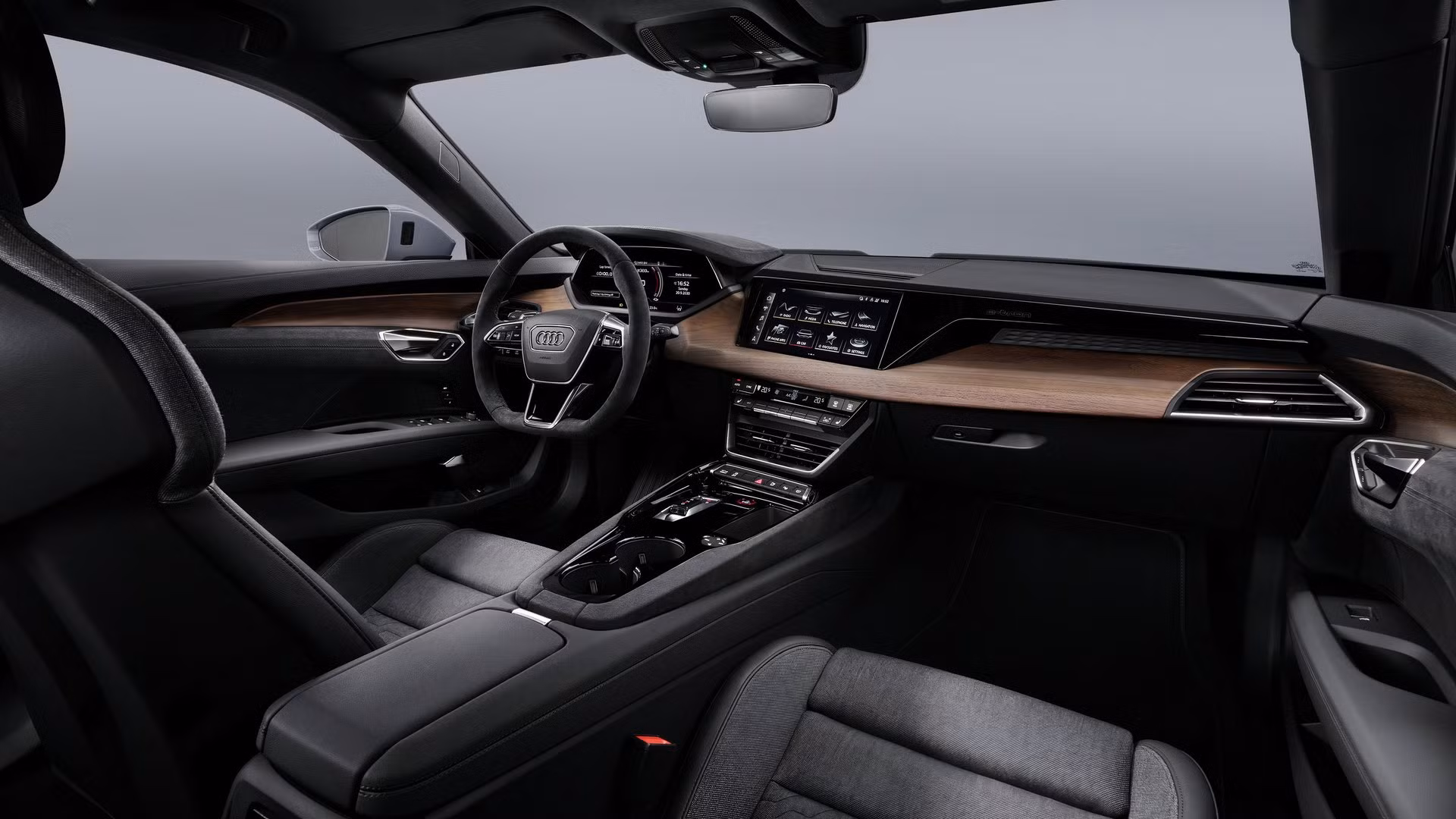 Modern electric performance cars and a gas-powered steering wheel highlighting the driving experience
