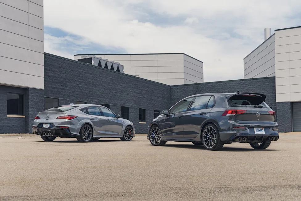 We Pit the Acura Integra Type S Against the VW Golf R to