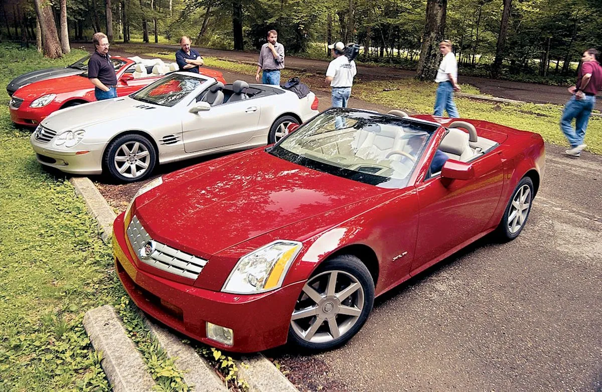 2004 luxury convertible lineup featuring Cadillac roadster