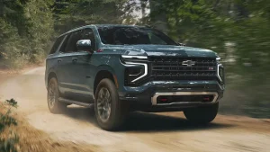 A comparison overview of various three-row SUV models on the road.