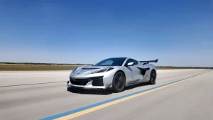 Chevrolet Corvette ZR1X and Lucid Air Sapphire high performance braking and acceleration trial