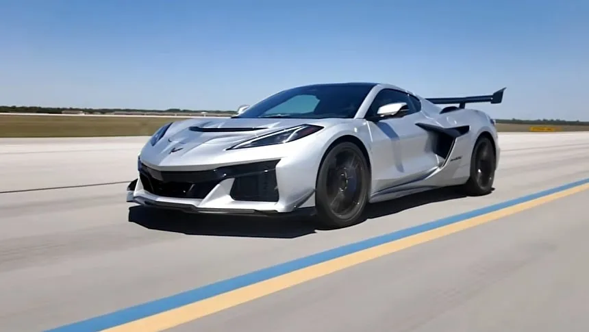 Chevrolet Corvette ZR1X and Lucid Air Sapphire high performance braking and acceleration trial