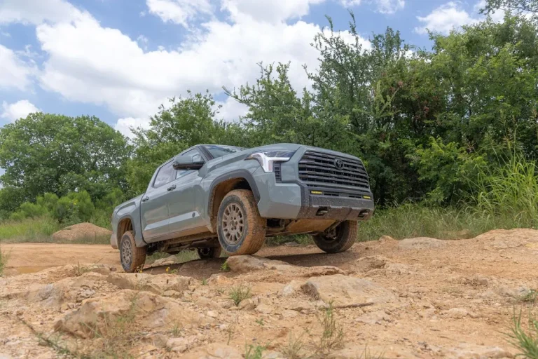 Exterior side view of the 2027 Toyota Tundra Trailhunter truck