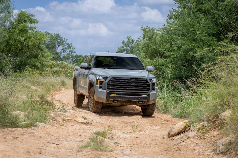 Exterior side view of the 2027 Toyota Tundra Trailhunter truck