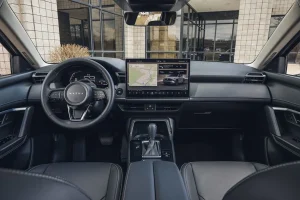 The modern dashboard and refined interior layout of the 2026 Mazda CX-5 Premium Plus