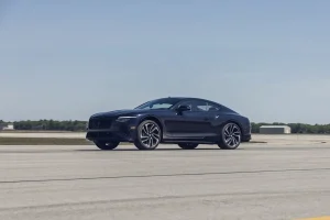 A luxury Bentley Continental GT S performing a high-speed acceleration and braking test.