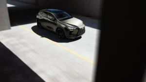 A side-by-side view of the stylish 2027 Lexus NX Hybrid showcasing its updated exterior design.
