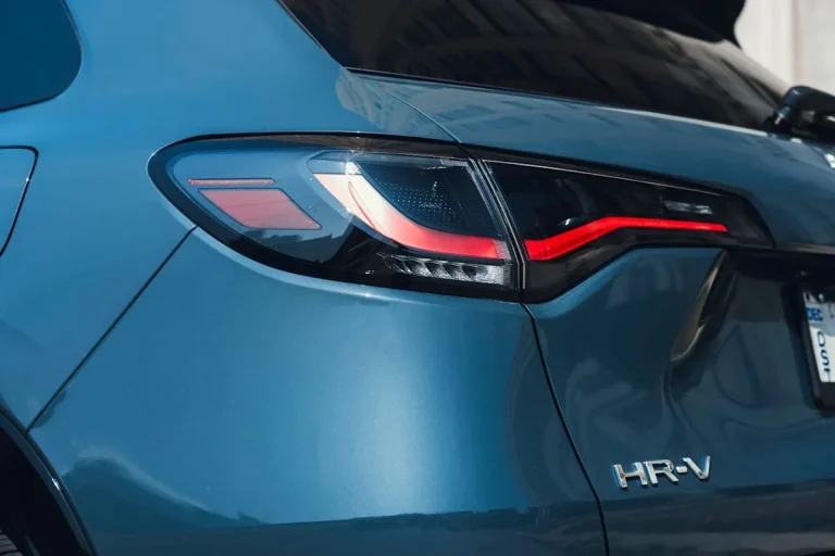 Exterior view of the 2026 Honda HR-V EX-L SUV showcasing its front grille and headlights
