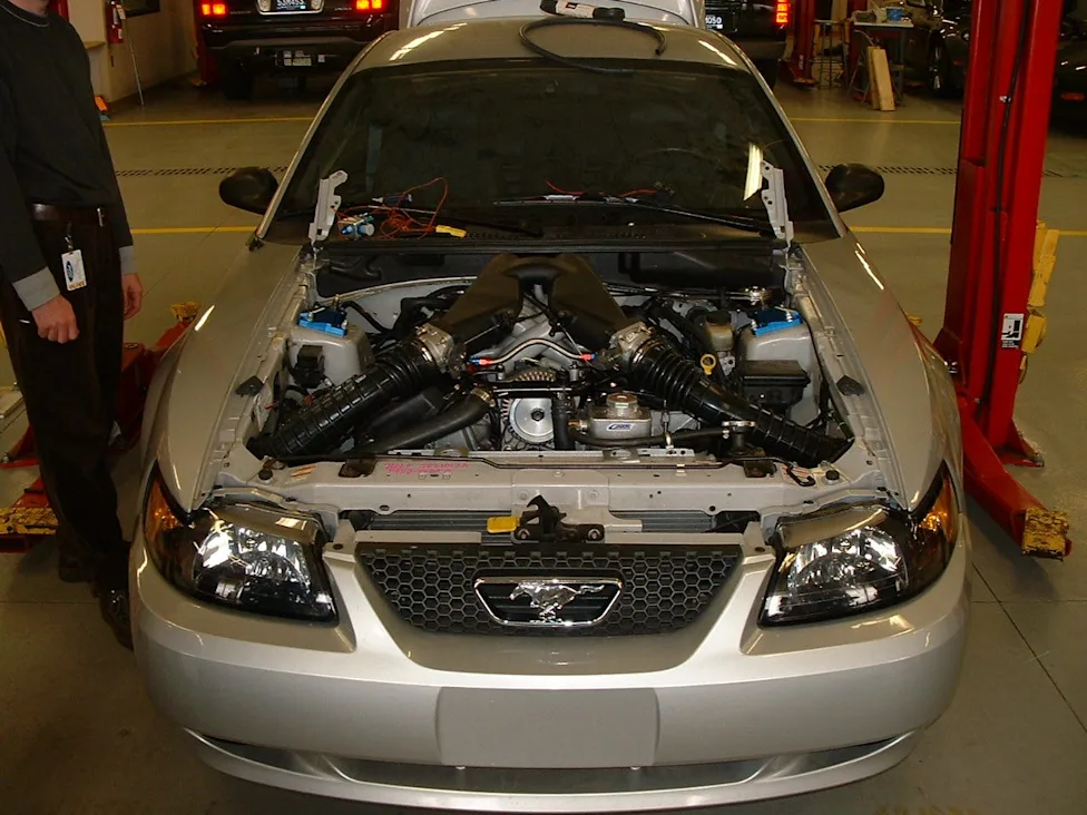 Restored silver 1999 Ford Mustang V-10 prototype Boss 351