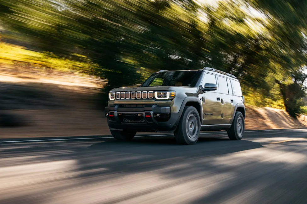 The exterior of the boxy 2026 Jeep Recon electric SUV showcasing its off-road design.