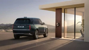The sleek exterior design of the 2027 Land Rover Range Rover Electric luxury SUV.
